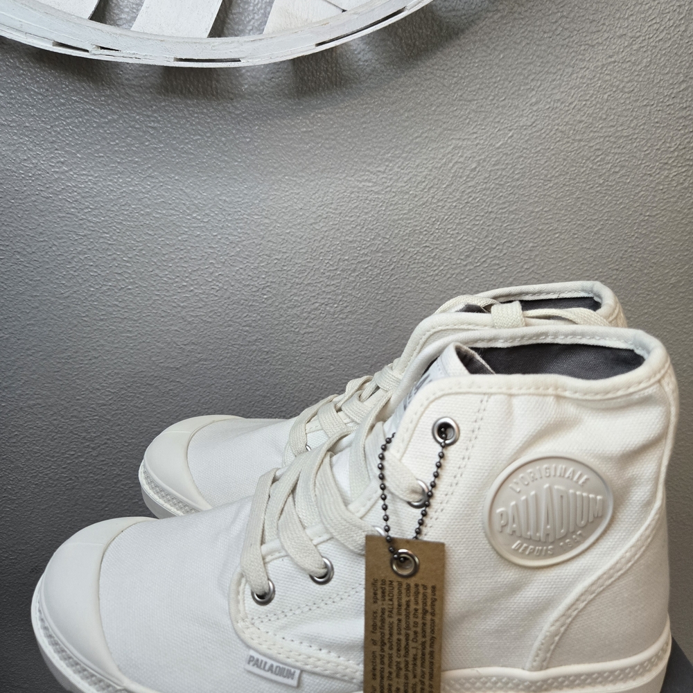 Palladium Womens Pampa White High-Top Sneakers Ret $140 - Picture 8 of 11